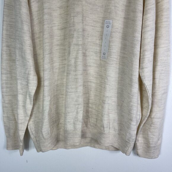 Turnbury Men’s Extra Fine Merino Wool Popover Sweater L Grandpa Literary Preppy - Picture 3 of 11